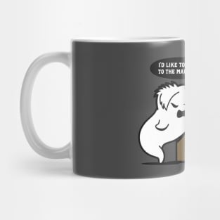 Funny Karen Ghost Complaining Grim Reaper Death Cute Cartoon Mug